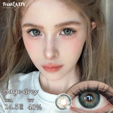 1 Pair Gray Colored Contact Lenses Natural Pupils Eyes Soft lenses Soft Contacts 14.50mm