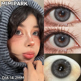 Big Diameter Multi-Tone Colored Contacts 2pcs Glossy High Moisture Half Yearly Lenses for Summer Daily Wear