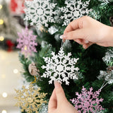 3/6/12Pcs Christmas Decoration Snowflake Hanging Christmas Tree Pendant for Home Decor Party Supplies Navidad New Year Ornament