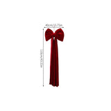 Large Christmas Bow Decoration Velvet Hanging Ornament Big Ribbon Decor for Tree Wall Fireplace Indoor Outdoor Holiday Party