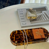 Retro Acrylic Decorative Tray Perfume Earring Ring Necklace Jewelry Ornament Tray Desktop Foyer Key Tray Hoom Decoration Gifts