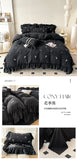 Rose Flowers Embroidery Ruffle Lace Bedding Set Washed Cotton Duvet Cover Set Skin Friendly Bed Sheet Pillowcases Princess Style
