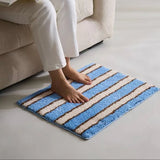 Nordic Tufting Stripe Bathroom Mat Tufted Bathmat Soft Geomrtic Rug Pad Living Room Carpet Anti-slip Hallway Home Room Decor