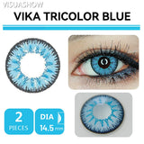 Anime Cosplay Colored Contact Lenses Yearly Disposable 1 Pair Violet Cute Big Eyes Soft Lenses for Cos Party Makeup