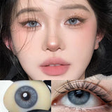 1 Pair High Quality Color Contact Lenses with Diopter Myopia Eyes graduated color Beauty Pupil Makeup Yearly