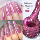 Auroras Cat Magnetic Gel Nail Polish Reflective Sparkling Glitter Semi Permanent Nail Art Soak Off LED UV Gel Varnis