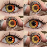 1 Pair Cosplay Pink Lenses for Eyes Anime Lenses for Halloween Nezuko Colorcon y2k Eye Contacts Cosmetic Red Lens Cosplay