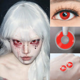 Cosplay Colorful Contact Lenses for Hallowee Hollow Lens Anime Black Lenses Cosmetic Pupils Makeup Contacts Lens Yearly