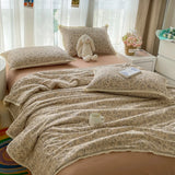 Floral Printed Summer Quilt Four Piece Set Soft Bedroom Decor Bedding Set Summer Quilt Bed Sheet With Pillowcases Home Textiles