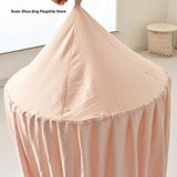 No-Drill round Top Bed Canopy Children's Windproof Baby Bed Light Blocking Mosquito Net Ceiling Mounted Bed Tent Bed Curtain