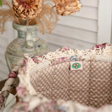 Pastoral Fabric Storage Basket Sundries Toys Cosmetics Storage Basket Home Decoration Cute Floral Underwear Storage Basket