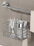 Hanging Organizer Bathroom Shelf Shower Basket With Hooks Storage Shelf No Drilling Shower Rack For Shower Faucet Or Cross Bar