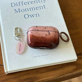 Pink Brown Gradient Transparent Splashing Ink Design Soft Cover Case for Airpods 1/2/3/4 Pro 2nd Fashion Simplicity Style Coque