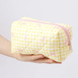 1pc Plaid Bow Pattern Pencil Case, Spacious, Large-Capacity, Fashionable and Portable School Supplies, Back-to-School Essentials