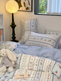 Fre Sle Cotton Bedding Set Four-Piece Suite Pure Cotton Student Dormi Quilt Cover Tee-Piece Set Girls Country Sle