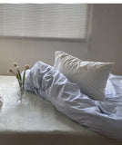 Star Blue Ice een Cotton Striped Bedding Set with Pillowcases Duvet Cover And eet Simple Tied Design for Teen Girls