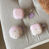 Purple Stripe Star Keychain Earphone Case For Huawei FreeClip 2 Case for FreeBuds 7i 6i 5i SE2 SE3 Soft IMD Protective Cover