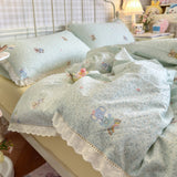 Floral Bed Sheets Set Simple Princess Duvet Cover Bedding Set постельное белье Set Room Decoration Bed Cover Set