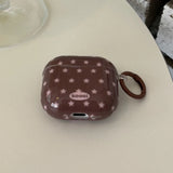 Lovely Brown Star Wireless Bluetooth Earphone Case for Apple AirPods 1 2 3 4 Pro 2 Charge Box Shell With Pink Chain Pendant