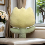 Fashion Tulip Flower Embrace Pillows Nordic Living Room Sofa Cushion Decoration Home Bedside Car Backrest Office Chair Decor