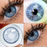 1 Pair Green Colored Contact Lenses Natural Pupils Eyes Soft lenses Soft Contacts 14.00-14.50mm Yearly Disposable