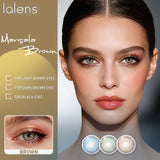 14.5mm Marsala Brown Colored Contact Lenses Yearly Disposable Soft Cosmetic Lens for Daily Dating Eye Beauty Contacts