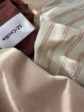 Retro Waed Cotton Bedding Set Striped Pure Cotton Student Dormi Tee-Piece Bedding Set Four-Piece Set Floral Embroidery