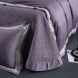 4/6Pcs Luxury 1000TC Egyptian Cotton Bedding Set Solid Color Soft Silky Duvet Cover Set Quilted Bedspread Bed Sheet Pillowcases