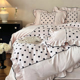Winter Fleece Bedding Set Warm Bed Linens Sheet Pillowcase Duvet Cover Set Underwear