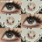 1 Pair Cosplay Contact Lenses for Eyes Anime Crazy Cosplay Contact Lens for Halloween 6 Months Cosmetics Lens