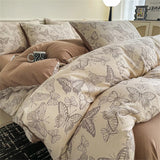 Jacquard Bedding Set Light Luxury Duvet Cover Pillowcase and Bedsheet Bed Linen Set Comforter Queen Bedroom Decor Home Textiles