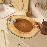 Natural Wood Grain Diatomite Kitchen Mat Super Absorbent Fast Drying Pad for Kitchen Countertop Dish Drying & Coffee Table Use