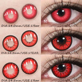 Halloween Color Contact Lenses Cosplay Red Eye Makeup Lenses Blue Pink Anime Eyes Contacts for Party Green Beauty Lens