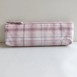 1 Piece of Colorful Plaid Fabric Pencil Case, Large Capacity, Portable, Simple Style, Pencil Box, Stationery Box, Stationery Storage, Back-To-School Gift