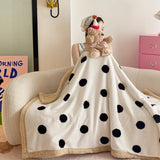 Ikeehome  New Milk Fleece Multifunctional Blanket Household Thickened Leisure Blanket Lamb Fleece Dormitory Quilt Cover Dual-purpose