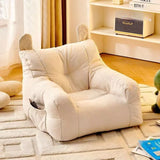 Solid Color Sofa Chair Cartoon Seat Children Sofa Lazy Cat Bean Bag Environ Mentally Friendly Portable Sofa Bedroom Furniture