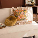 French Country Style Pillowcase Ruffle Pillows For Sofa Headrest Cushion Pillow Cover Bolster Living Room New Home Decoration