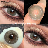1 Pair Grace Series Colored Contact Lenses Natural Brown Pupils Eyes Soft lenses Gray Soft Contacts 14.50mm