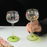 Goblet Cute Cartoon Christmas Glass Cup Wine Glasses Creative Champagne Cocktail Glass Wedding Birthday Party Drink Cup