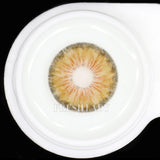 Brown Contact Lenses Natural Gradient Circle Lenses with Golden Pattern 14.2mm Cosmetic Colored Contacts for Daily & Party Wear