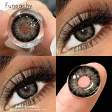 1Pair Colorful Contact Lenses Fashion Beautiful Colorcon Eyes Lenses Cosmetics Gray Lens Brown Contacts Lens Eye Yearly