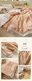 Princess Summer Quilt Washed Cotton Air Conditioner Student Dormi Thin Quilt With Lace Skin-friendly Soft Blanket Home Textiles