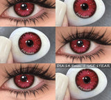 2Pcs Cosplay Contact Lenses Blue Anime Eye Lenses Halloween Red Makeup Beauty Pupils Purple Colored Eye Contacts Yearly