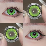 1pair Cosplay Color Contact Lenses Anime Blue Yellow Pupil 6months Halloween Cute Eye Circle Lens 14.5mm