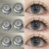  1 Pair Color Contact Lenses For Eyes with Prescription Natural Gray Myopia Beautiful Pupil Soft Natural Accessories