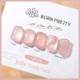 Wine Red Jelly Gel Nail Polish Glitter Nude Translucent Quick Extension Gel Semi Permanent Varnish UV Gel Nail Art 1