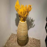 Natural Rattan Woven Cane Vase 30-40cm Handmade Floor Vase Living Room Window Home Decoration Indoor Furnishing Ornament