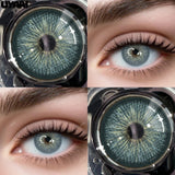 2pcs Colored Contact Lenses for Eyes Chelsea Gray Contact Lens Natural Brown Lenses Blue Eye Pupils Cosmetic Beauty Yearly