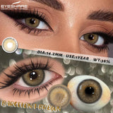 2Pcs Natural Color Contact Lenses Brown Contacts Gray Beautiful Pupils Blue Eye Lenses Yearly Green Beauty Makeup Lens
