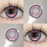 Korea Colorful Contact Lenses with Diopters Pink Beautiful Pupils Soft Lenses Makeup Anime Contacts 0 to -8.00 Degree